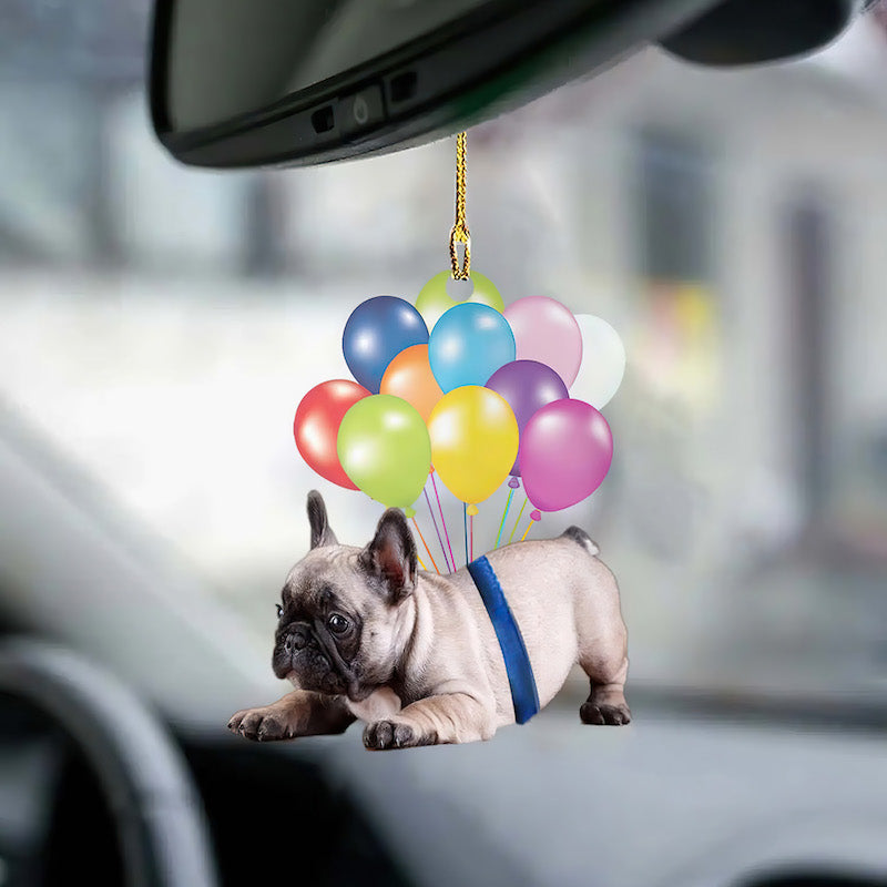 French Bulldog Fly With Bubbles Car Hanging Ornament BC056
