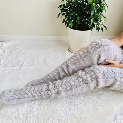 Soft Warm Over Knee Extra Long Knitted Socks