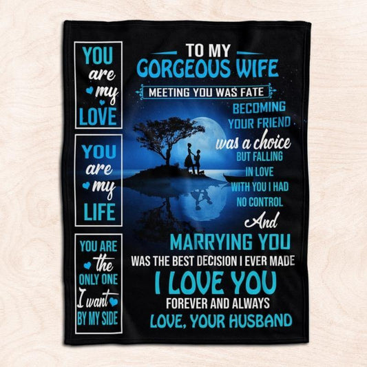 To My Wife - From Husband - Coupleblanket - A332 - Premium Blanket