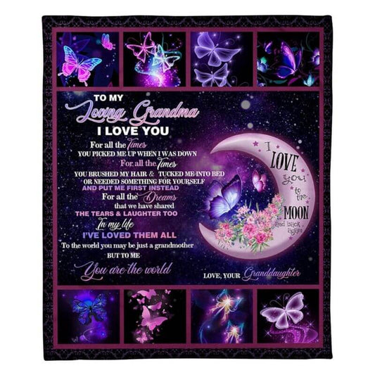 To My Grandma - From Granddaughter - A316 - Premium Blanket