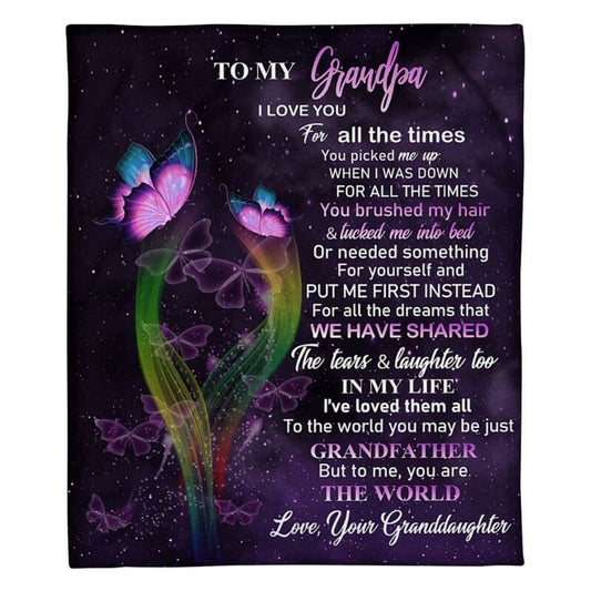 To My Grandpa - From Granddaughter - A319 - Premium Blanket