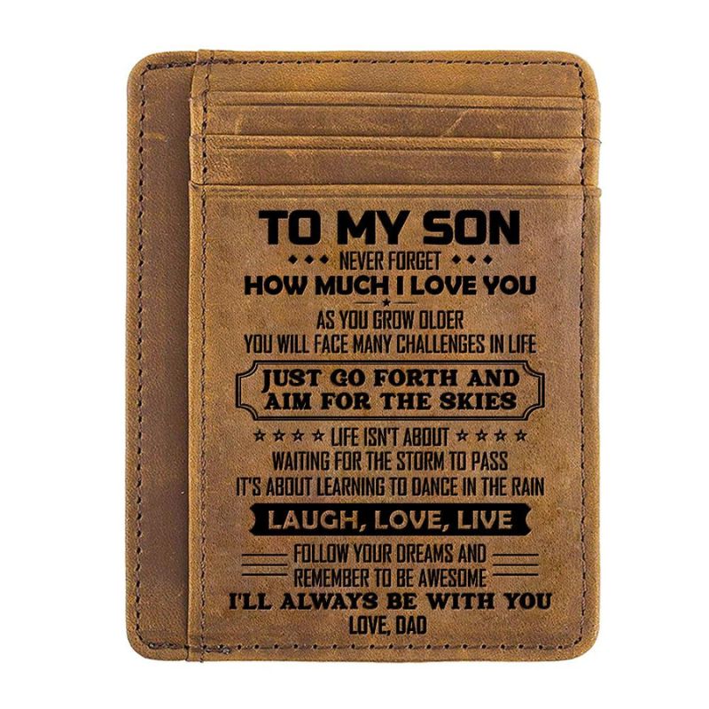 Dad To Son - Life Isn't About Waiting For The Storm To Pass - Card Wallet
