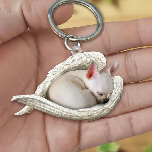 Sleeping Angel Acrylic Keychain Chihuahua02