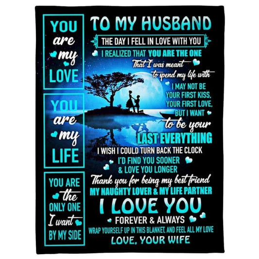 To My Husband - From Wife - Coupleblanket - A334 - Premium Blanket