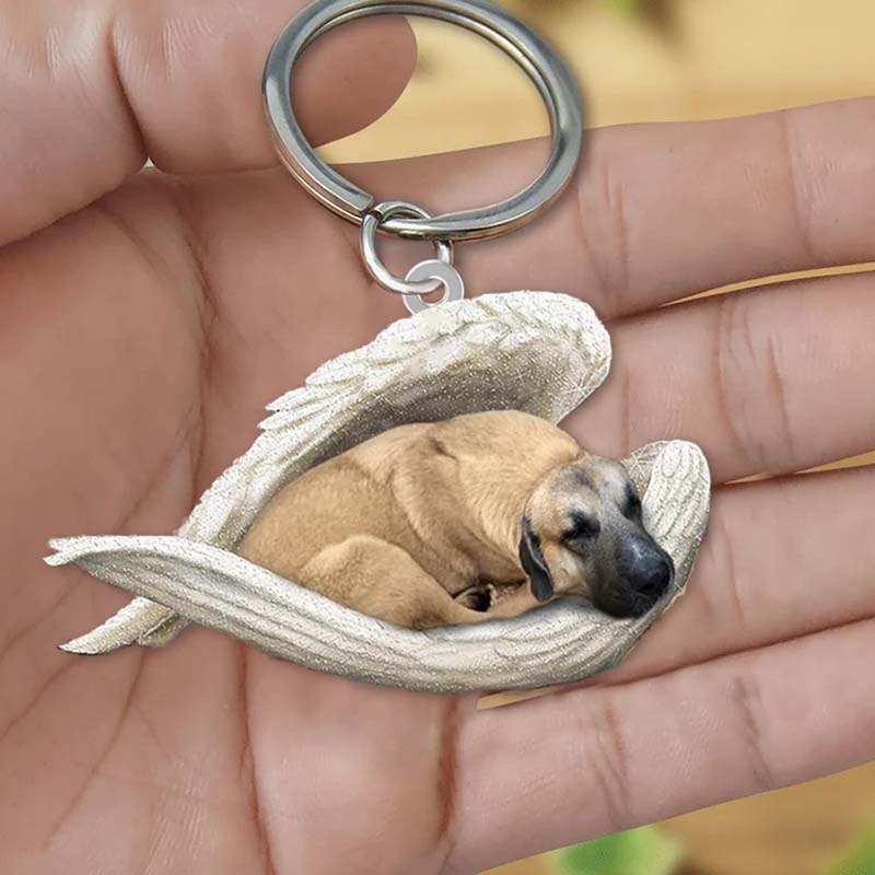 Sleeping Angel Acrylic Keychain Anatolian Shepherd Dog SA184