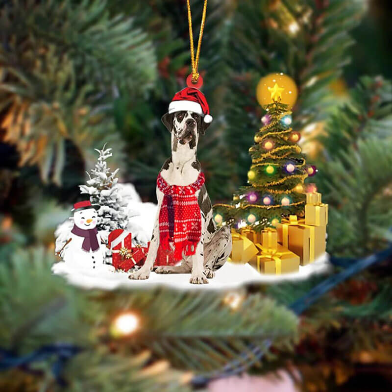Great Dane Christmas Ornament SM078