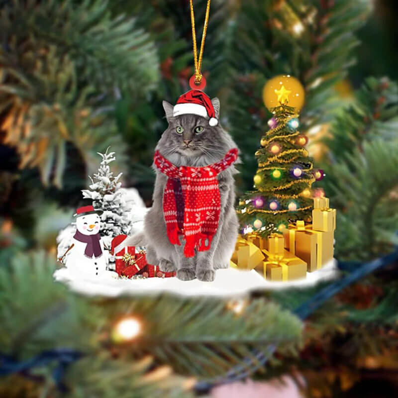 Norwegian Forest Cat Christmas Ornament SM179