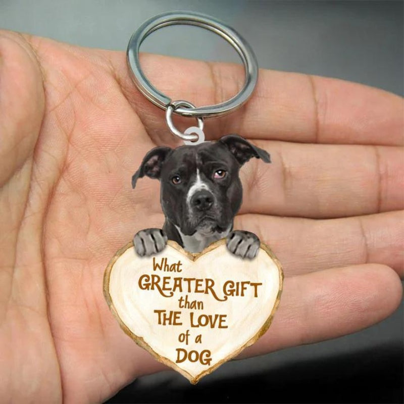 Pitbull What Greater Gift Than The Love Of A Dog Acrylic Keychain GG055