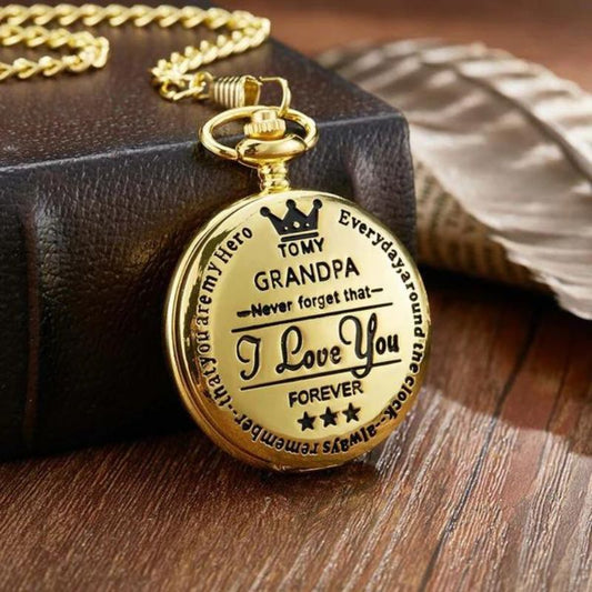 To My Grandpa - Vintage Pendant Pocket Watch