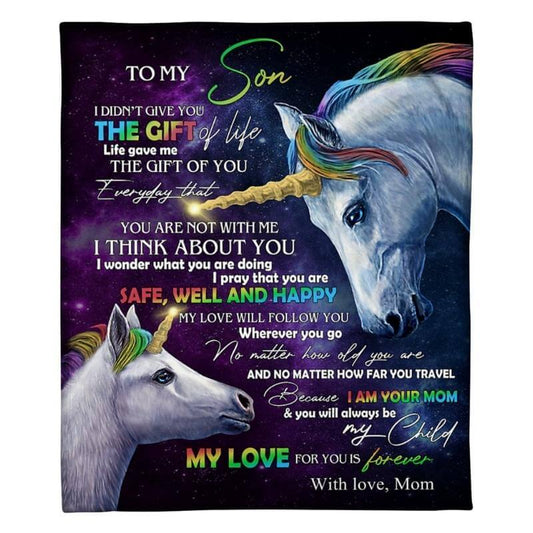 To My Son - From Mom - Unicorn A318 - Premium Blanket